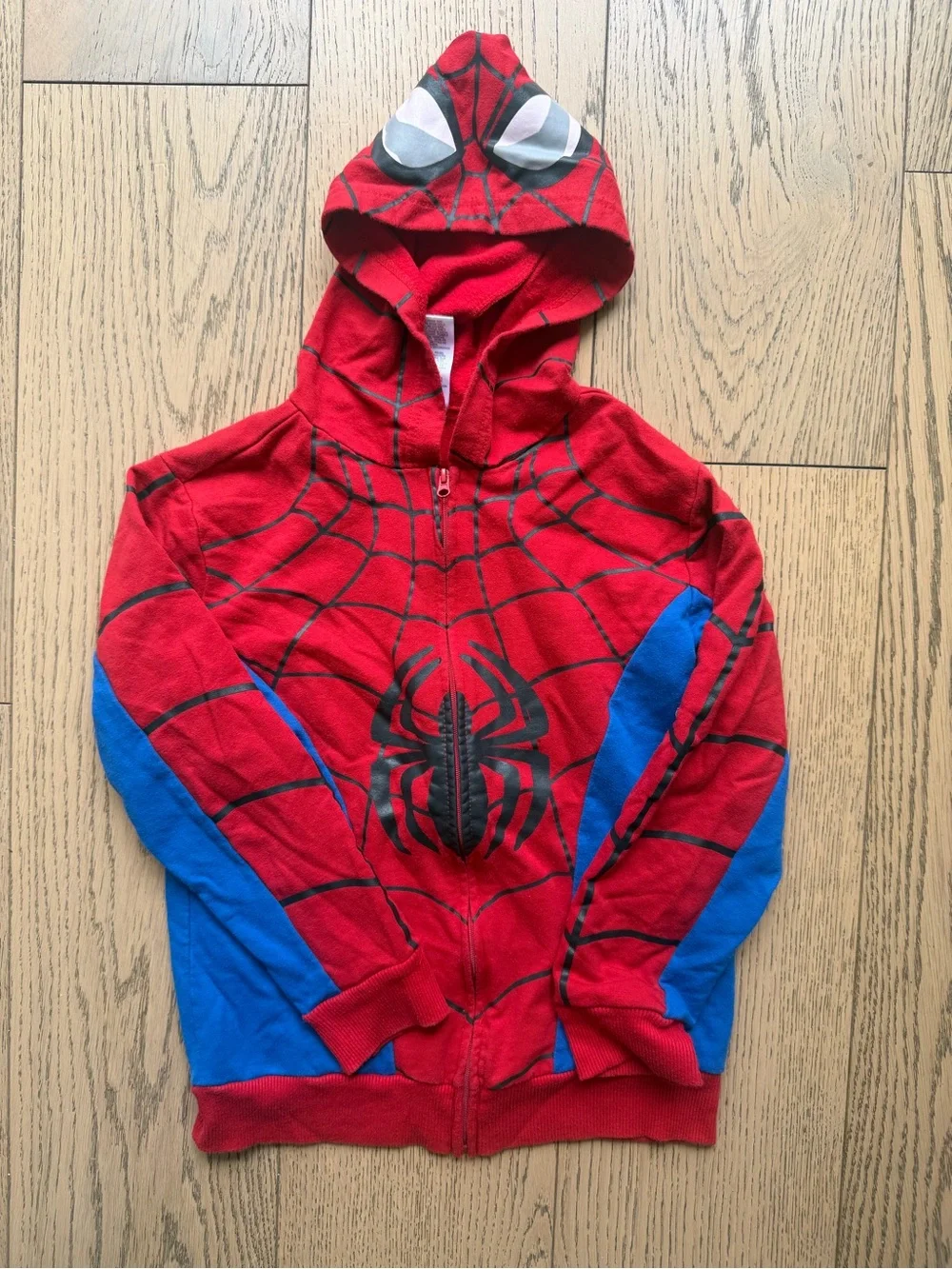 Marvel Kids Boys Red & Blue Spider-Man Full Zip Hoodie & Sweatpants Set Sz 8